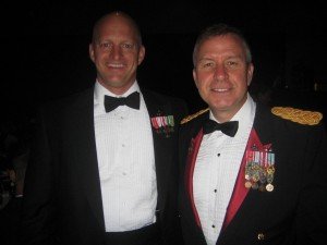 Mark Sanders and COL Pat Kelly, CDR of TF TROY at the 2010 EOD Memorial Ball